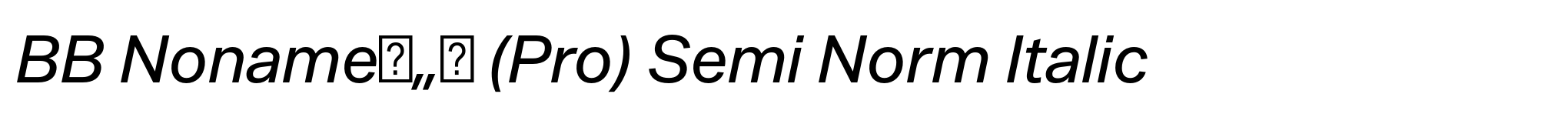 BB Nonameв„ў (Pro) Semi Norm Italic image